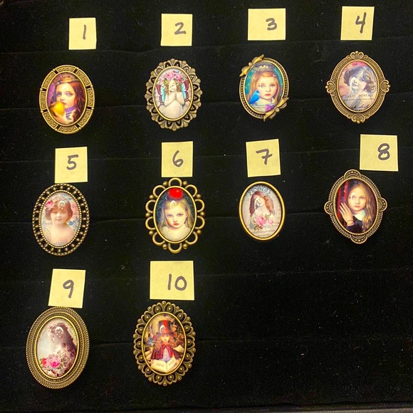 brass tone adjustable shabby victorian Alice rings U PICK - Picture 16 of 17